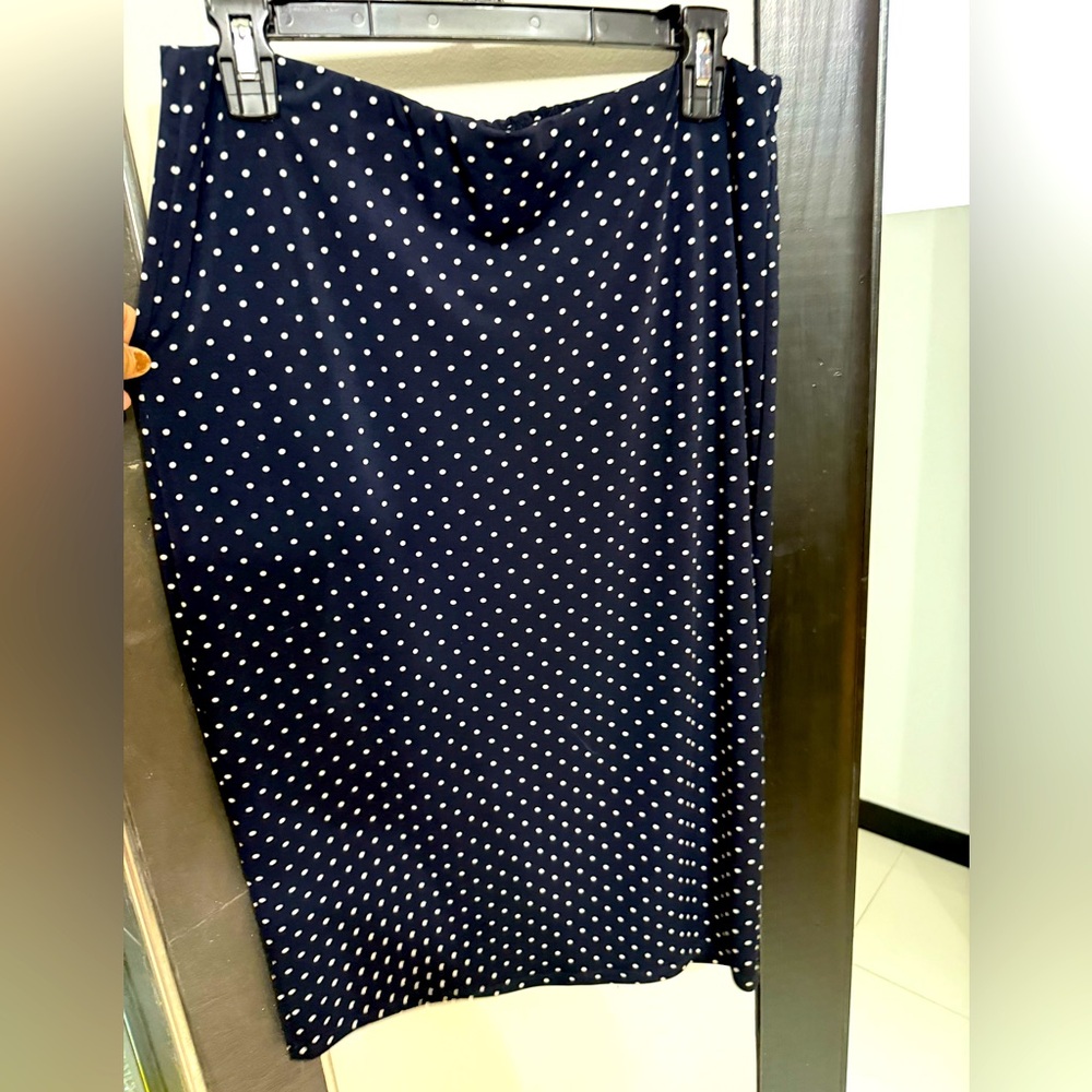 Premis Navy Polka dot Skirt